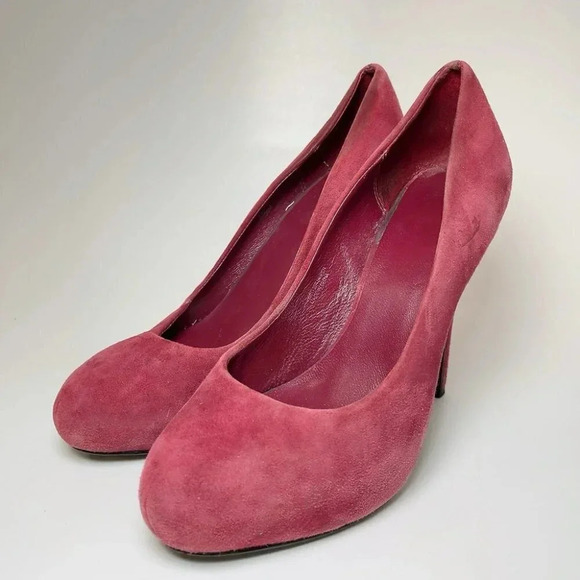 Ash Eloise Concealed Platform Dusty Rose Suede Court Shoe - Picture 3 of 13